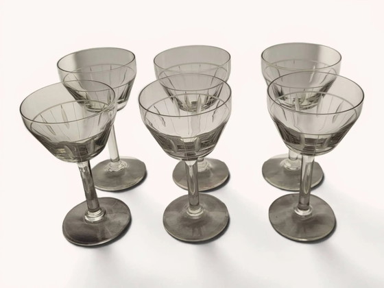 6 bicchieri da vino rosso Art Déco – Bicchieri e caraffe, Crystal, Glass, Art Deco (photo 3 of 7)