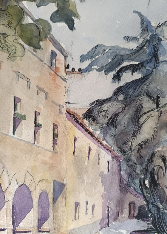 Image 1 of Watercolor Architecture and Landscape 1940s
