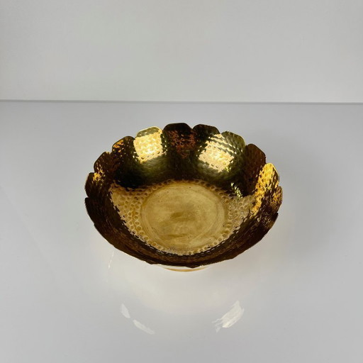 Indian cup in gold hammered metal, EPNS