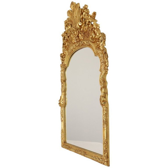 Image 1 of Grote Houten Spiegel Rococo Stijl 124cm