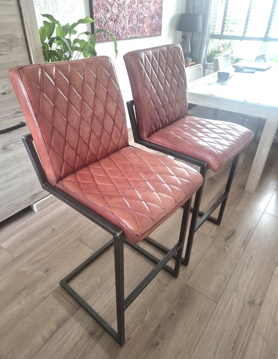 Image 1 of 2 chaises de bar - 80 cm - Collection d'art vintage