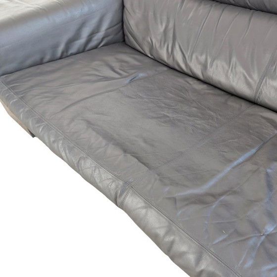 Knoll Brigadier Dreisitzer Leder schwarz Cini Boeri Hochlehner – 3-5 Sitzer Sofas, Wood, Leather (photo 6 of 12)