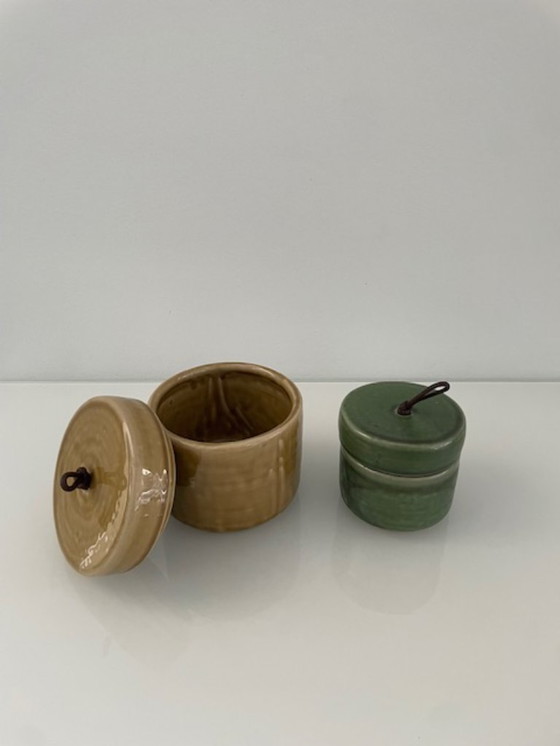 Image 1 of Set of 2 design storage jars "Artichok" – Jaydi