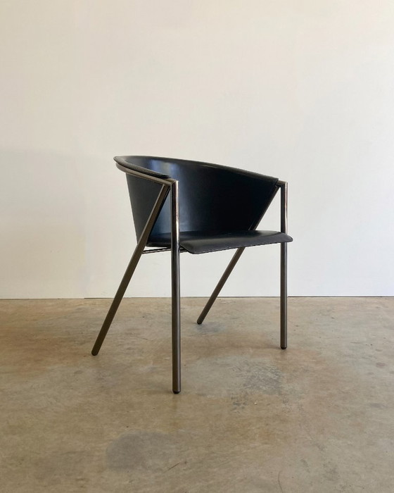 Image 1 of 4 sedie vintage in pelle Arrben Italy Georgia