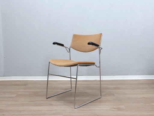 1970s stackable steel farme chairs (Set of 12) by ELAM, Italy