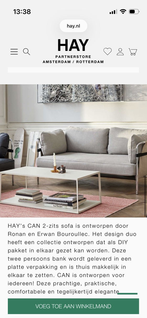 Super affaire : Canoë Hay 2 places (Nouveau prix 2 899 €) – Canapés, Metal, Textile (photo 5 of 6)