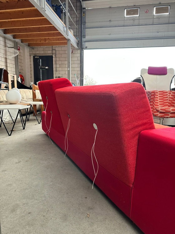 Canapé Vitra Poldersofa XS rouge par Hella Jongerius – Textile (photo 3 of 5)