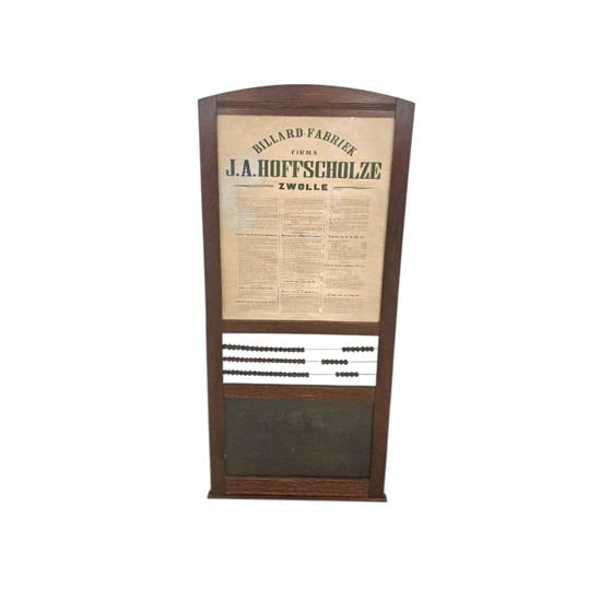 Wand-biljartscorebord van J.A. Hoffscholze / Zwolle / Biljartfabriek / jaren 60 – Wanddecoratie (photo 5 of 6)