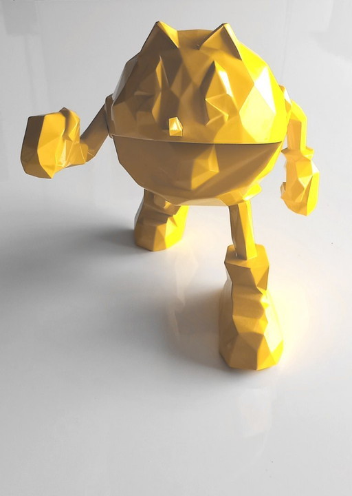 Richard Orlinski - Pac-Man Yellow - sculpture grand format 18 cm