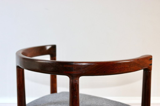Fauteuil bridge scandinave palissandre Ole Gjerlov-Knudsen, 1960