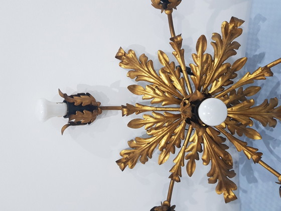 Hollywood Regency Ceiling Lamp from Hans Kogl, Germany, 1960s – Hans Kögl, Ceiling lights, Metal (photo 8 of 11)