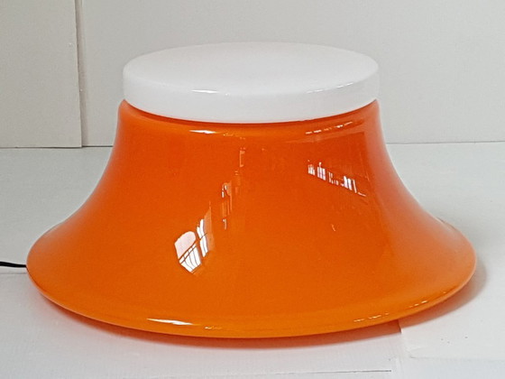 Image 1 of IMPORTANTE LAMPE DE SOL OU A POSER 1970 EN VERRE VINTAGE SPACE AGE POP 70'S 