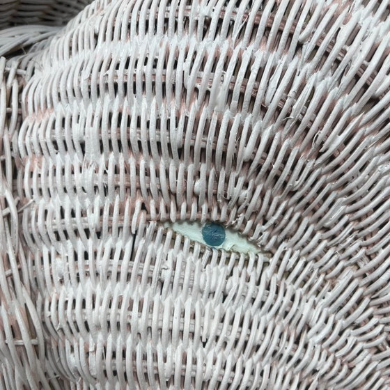 Image 1 of Table d’appoint vintage en rotin en forme d'éléphant, att. à Vivai del Sud, italie, 1960 - 1970