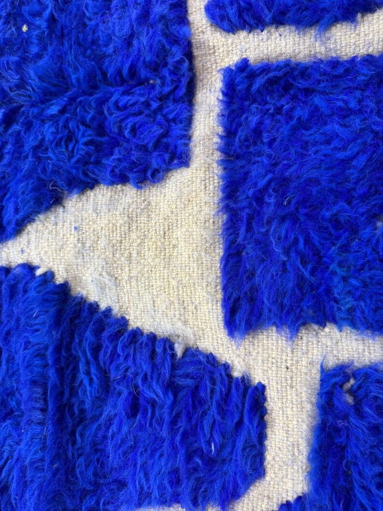Handgemaakt Marokkaans Berberkleed uit het Atlasgebergte, blauw, 1,5/2,5 m – Alberto Bazzani (photo 4 of 7)