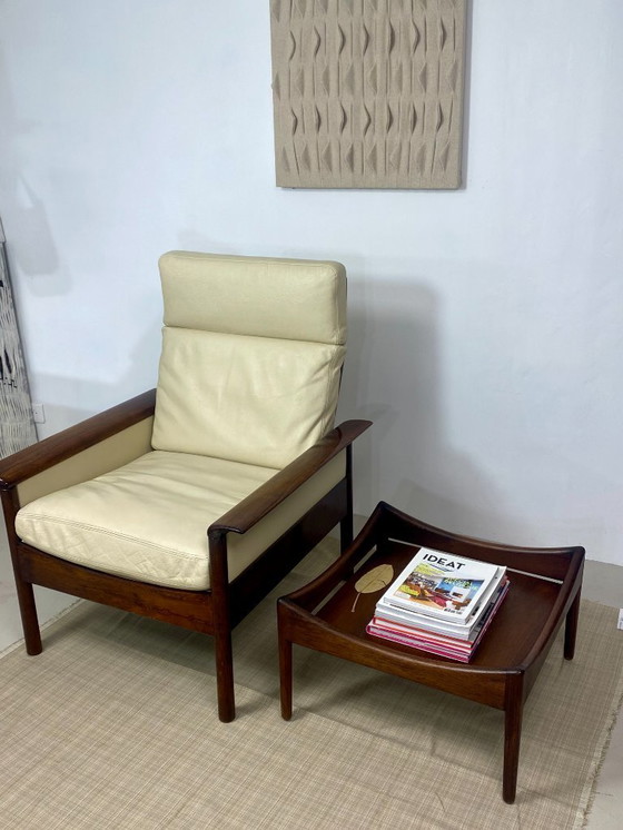 Image 1 of Couchtisch aus den 60er Jahren, aus Palisander – Design Kristian Vedel für Søren Willadsen.