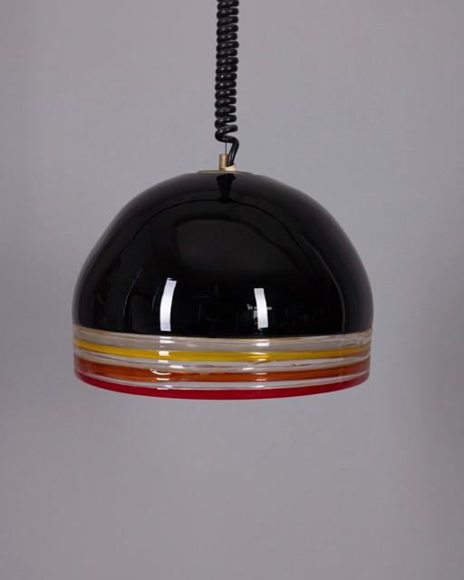 Suspension en verre de Murano des années 1970, conçue par R. Pamio et R. Toso pour Leucos