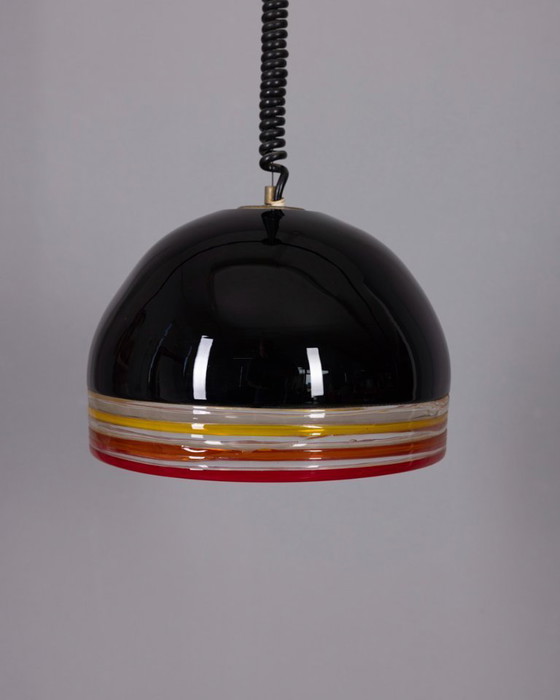 Image 1 of Lámpara colgante de cristal de Murano de la década de 1970, diseñada por R. Pamio y R. Toso para Leucos.