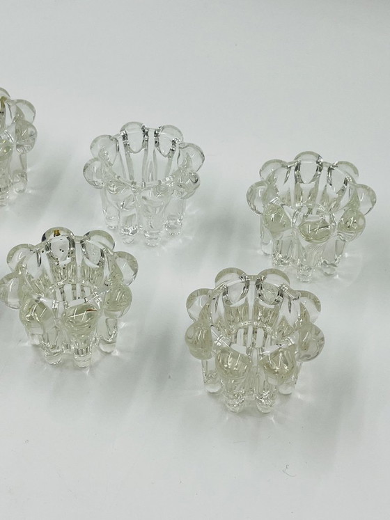 Set of 6 Vintage Flower Candlesticks by VMC Reims - 1960s – Candle holders, Glass (photo 3 of 12)
