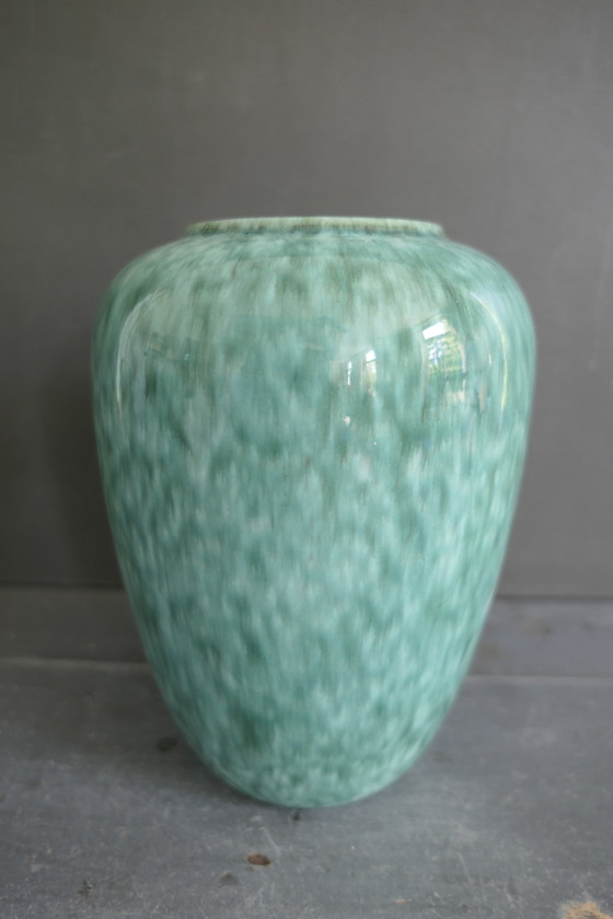 Image 1 of Antieke Groene Vaas Gemêleerd