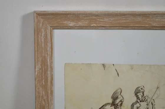Zeichnung „Fischerpaar“ der Schule des 18. Jahrhunderts – Gemälde & Zeichnungen, Paper (photo 5 of 9)