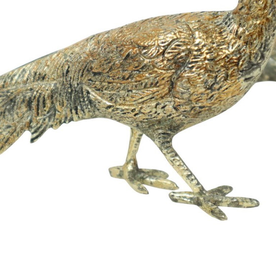 Image 1 of Paire de statues de faisans en métal