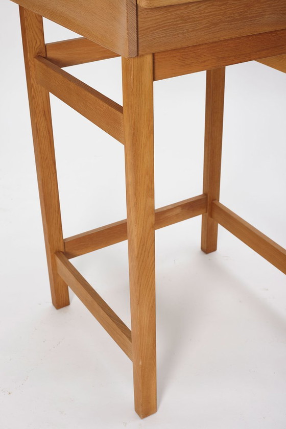 Sekretär aus Eichenholz, Dänemark, 1960er Jahre. – Schreibtisch, Wood, Brass (photo 14 of 16)