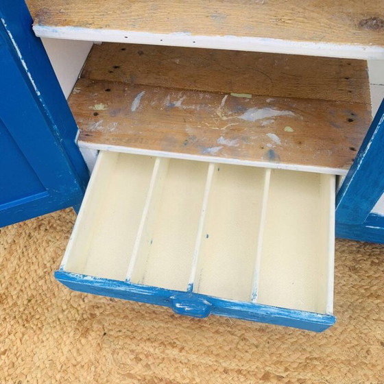 Blue Parisian Cabinet – High Boards, Wood (photo 12 of 14)