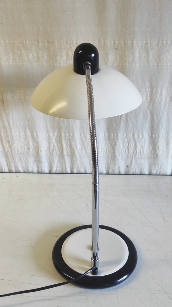 Image 1 of Articulated table lamp in beige and chrome metal - mid-20th century