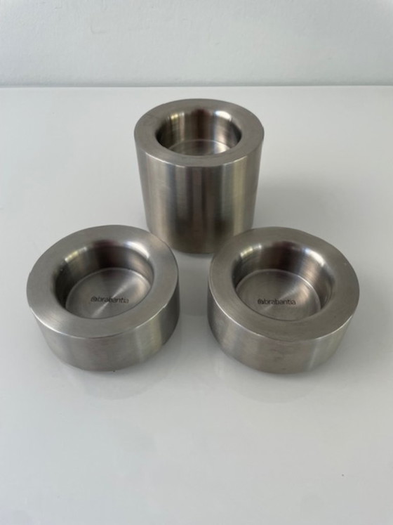 Image 1 of Ensemble de 3 chandeliers design Brabantia – acier inoxydable brossé