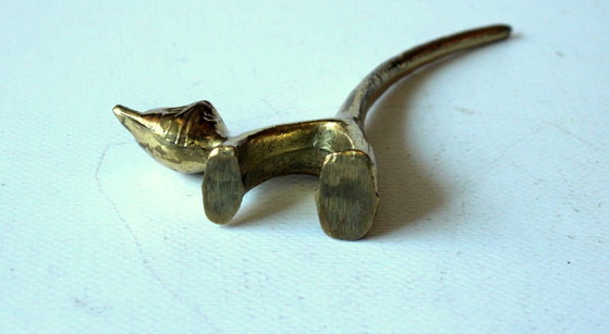 Messing Kat Ringhouder - Briefopener - Vintage, Decoratieve objecten, Gold (foto 7 van 7)
