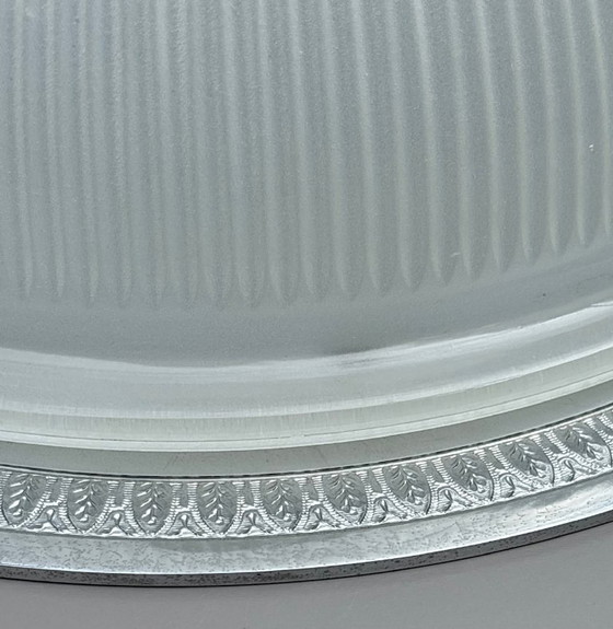 Lámpara de techo Holophane Art Deco – cristal prismático – circa 1930 – Plafones, Glass (photo 5 of 5)