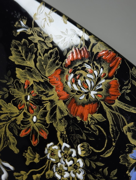 Longwy Hand-Decorated 50 cm Ceramic Centerpiece Dish, France, Mid-20th Century – Decorative Objects (photo 8 of 15)