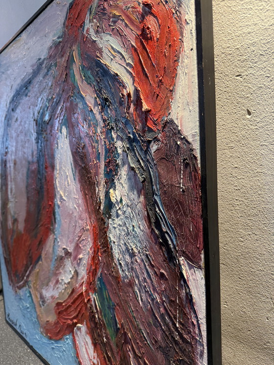 Image 1 of Hendrik Nijs pintando óleo sobre lienzo 1991