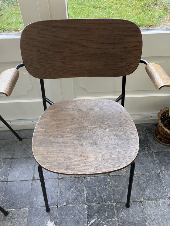 Image 1 of 2x Audo Copenhagen Co Eetkamerstoel Met Arm Eiken Zwart