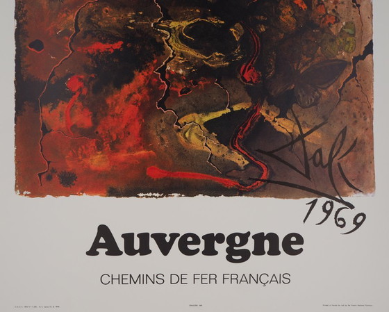 Salvador Dalí: Auvernia, SNCF (Suite de las Mariposas), Litografía original firmada – Litografías y grabados (photo 4 of 6)