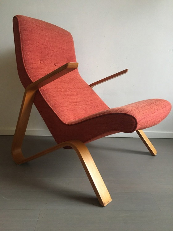 Grasshopper Lounge Chair by Eero Saarinen for Knoll International, 1950s, Kill International, Armchairs, Wood (photo 2 of 9)