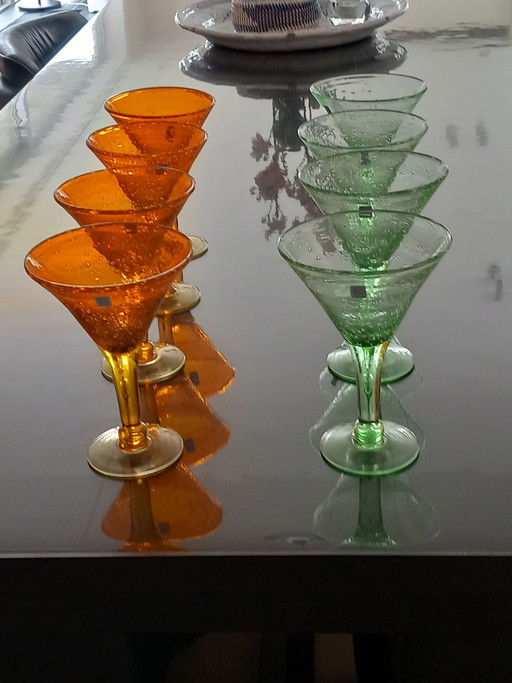 8 vasos Comtesse hechos a mano