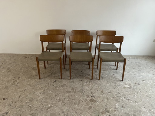 Mid-Century Esszimmerstühle, 6er-Set; Thonet, Modell 640L