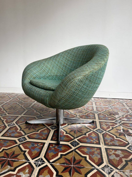 Vintage draaibare fauteuil, Metakor ('70s, België) – Wool, Cotton (photo 10 of 10)
