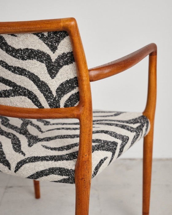 Set aus 2 Niels O. Møller Modell 65 Sesseln, Dänemark 1968 – Niels Otto Møller, Esszimmerstühle, Textile (photo 12 of 14)