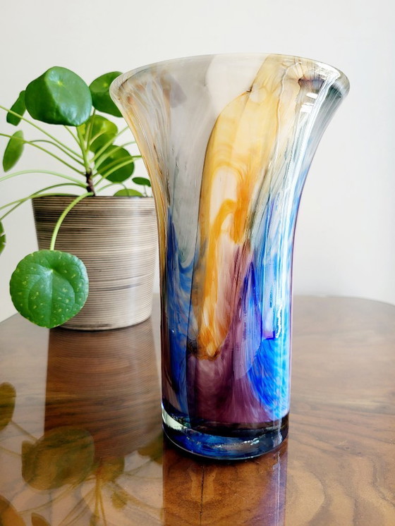 Image 1 of Michèle Luzoro vaas, multicolor, jaren 80, Frankrijk