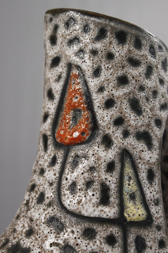 Image 1 of Marius Bessone in Vallauris - Large free-form vase abstract decor 1950s