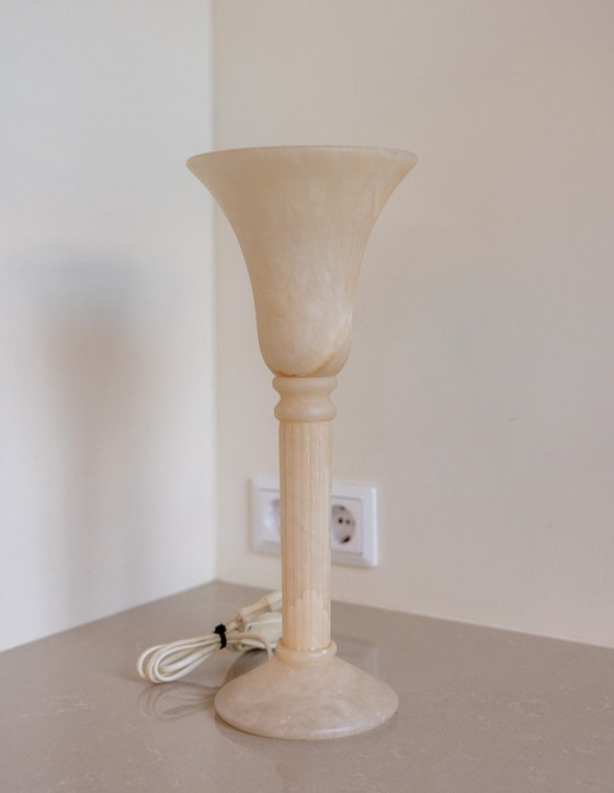 Image 1 of Vintage Spanish Natural Stone Table Lamp Classic Circa 1970