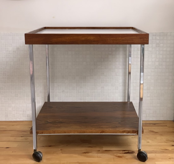 Image 1 of Vintage trolley / side table rosewood