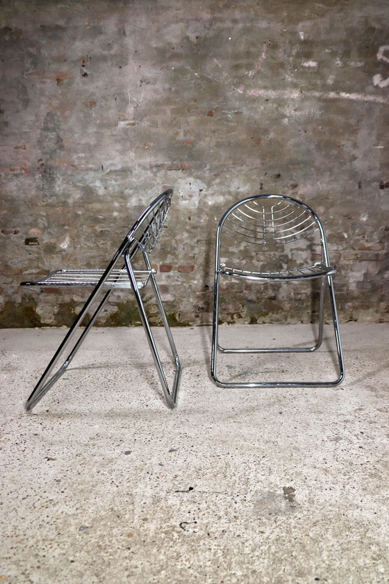 Image 1 of 2x Chrome Folding Chair