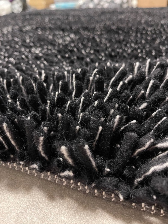 Image 1 of Brink en Campman Pinstripe Dots black rug 200x300