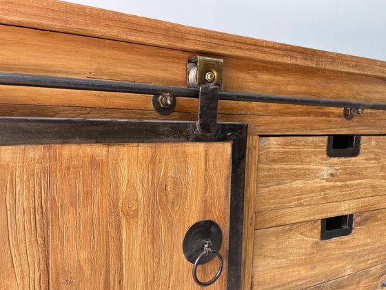 Image 1 of Industrial recycled wood TV cabinet 203 cm