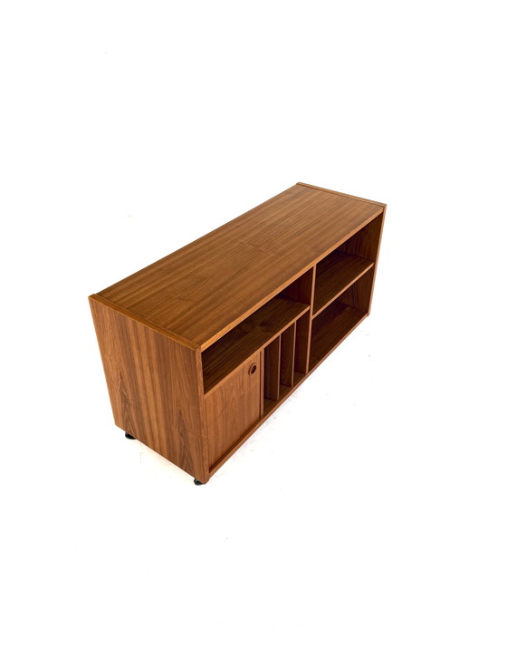 Mobile TV/mobile LP vintage in teak, Danimarca, Bornholm Møbelfabrik '70 – Mobili TV, Wood, Metal (photo 6 of 11)