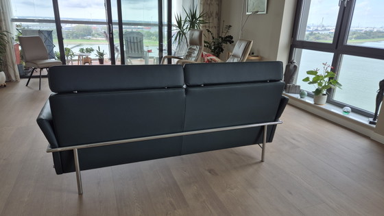 Jori Tosca 3-Seater Sofa in green leather. – Chrome (photo 4 of 6)
