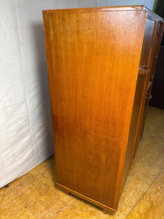 Image 1 of Mid-Century Retro Vintage Oak Compactum Gentleman’s Wardrobe by G Plan E. Gomme c.1950–1960   Gold Stamp • Space-Saving Design •